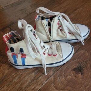 Kids High-Top Canvas Sneakers with British Guards
